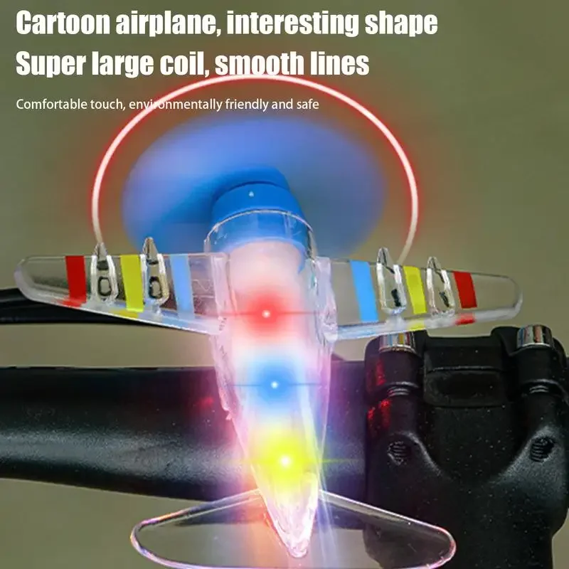 دراجة نارية المقود طائرة تعمل بالرياح 3 ألوان مصباح ليد مقاوم للماء المروحة الزخرفية زخرفة لعبة الفائدة ركوب الدراجات #3