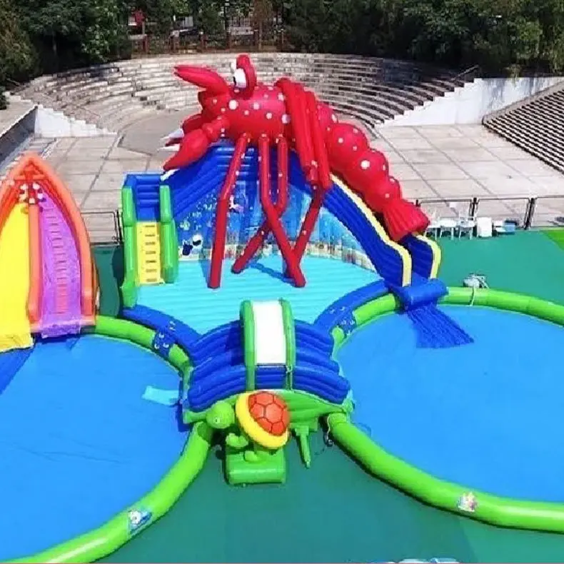 Parque temático acuático inflable de grado comercial