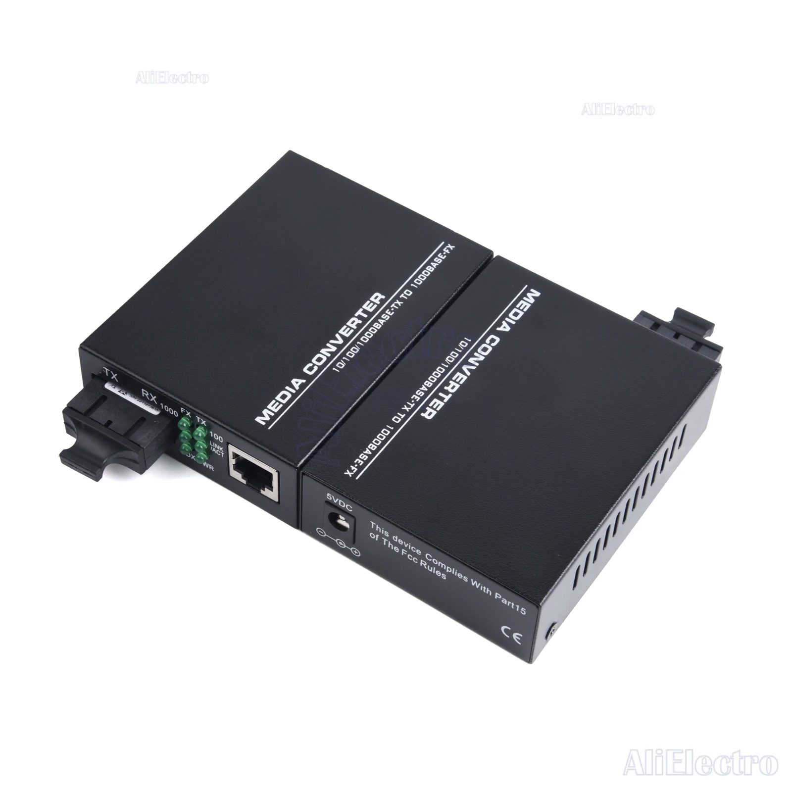 UPC 2 SC-Port To 1 RJ45 Gigabit Optical Media Converter Switch 100/1000M Single Mode Multimode  Fiber Transceiver Kit