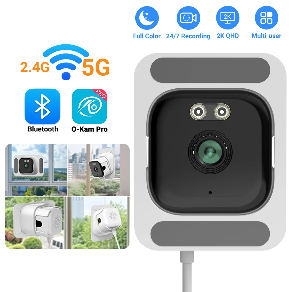 

5-мегапиксельная HD Wi-Fi камера видеонаблюдения 5 ГГц для помещений, быстрая установка, домашняя камера безопасности с цветным ночным видением и детектором движения