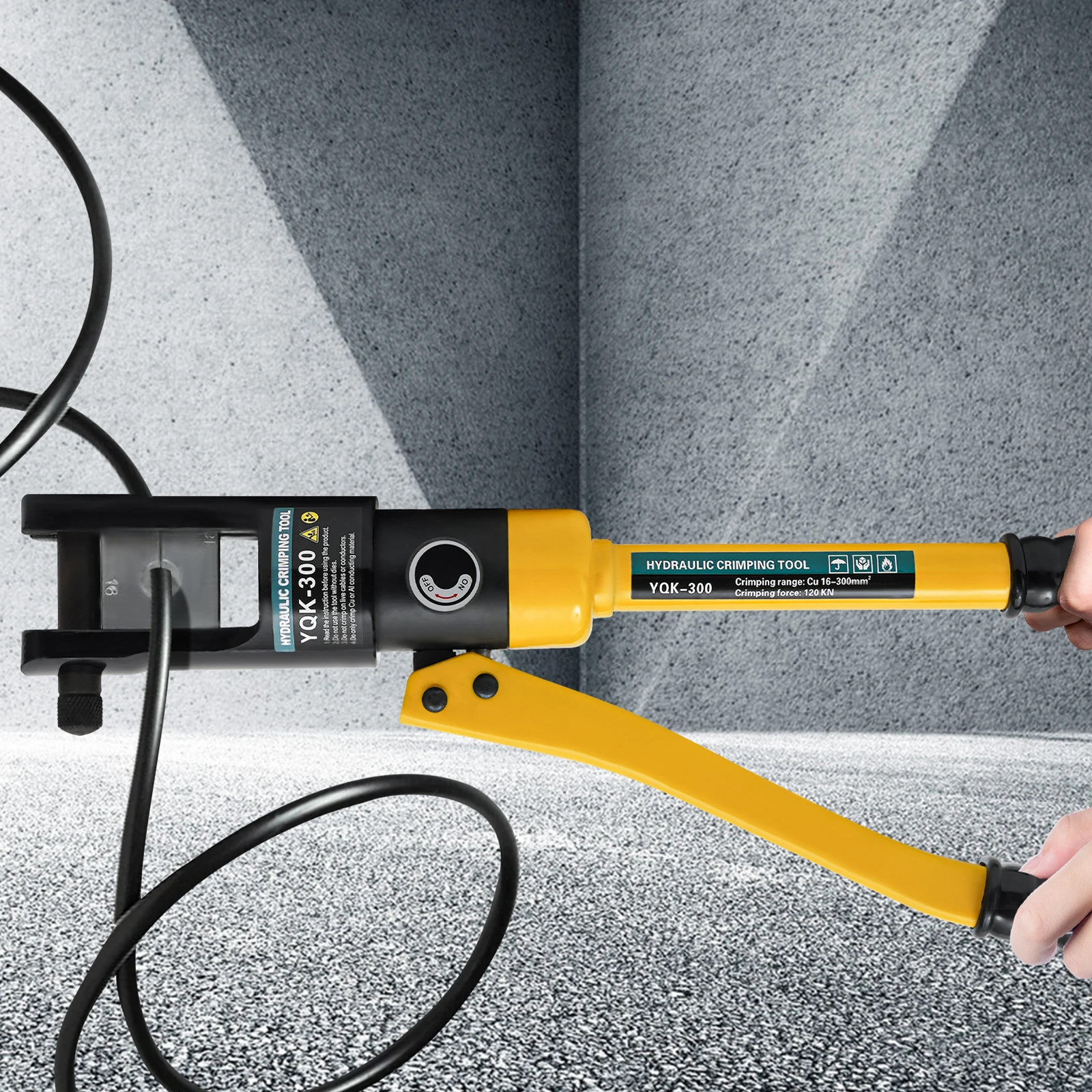 Strumento di crimpatura idraulico, dispositivo di crimpatura per ringhiere in filo d'acciaio Yqk300, strumento di crimpatura manuale idraulico