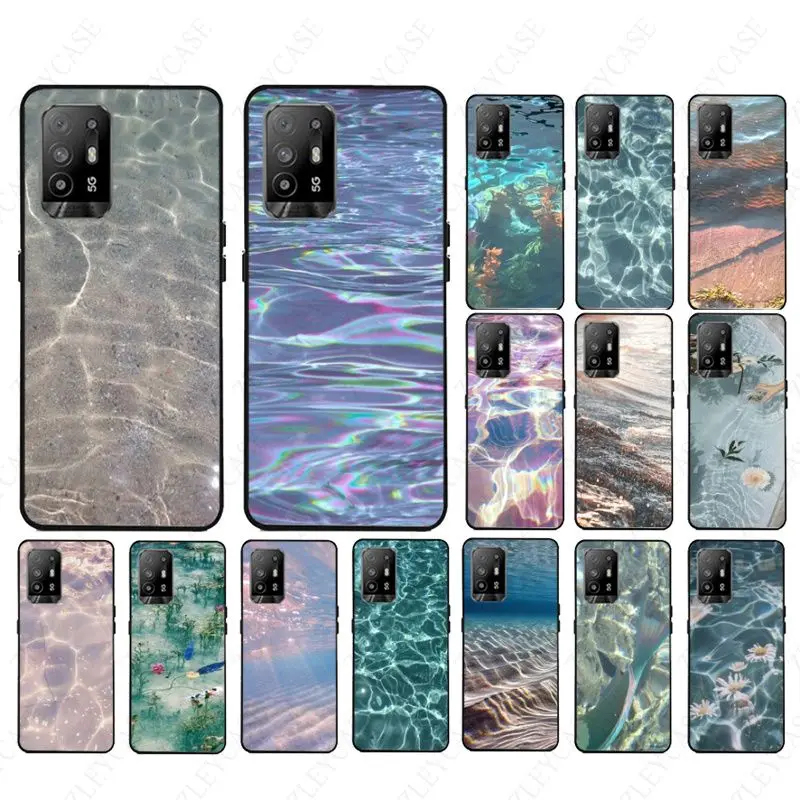 Sky Cloud Water Sunlight Pool Aesthetic Wave Phone cover For OPPO A94 A74 A9 A5 A53 A73 A57 A76 A96 A54 A78 A95 A98 A72 5G Cases