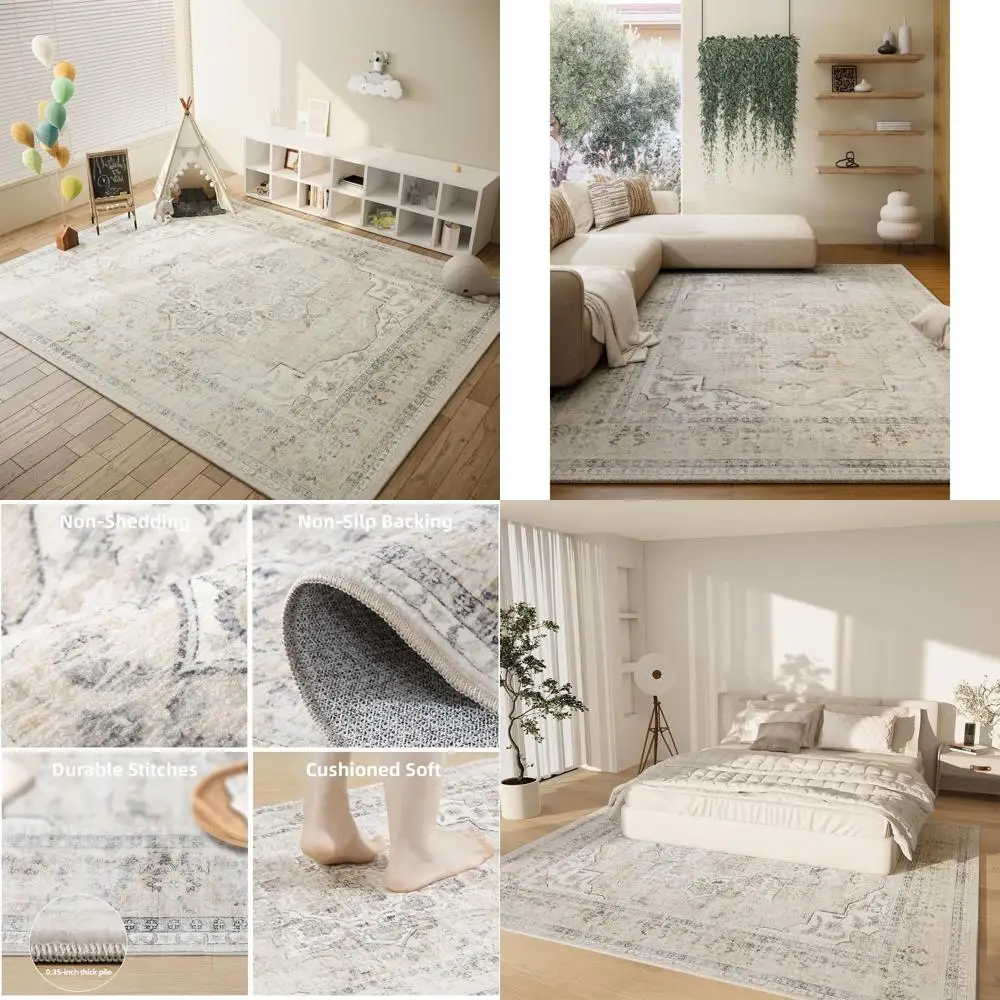 

Устойчивые к пятнам винтажные ковры 5x7 для гостиной, спальни, кухни и других помещений