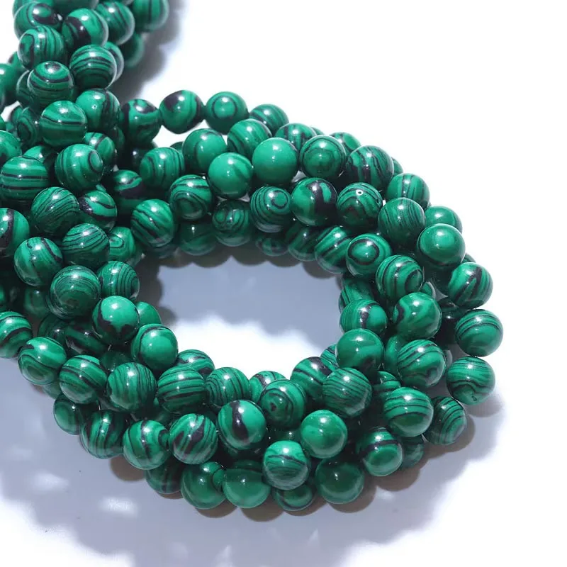 1 Strand Natural Green Malachite Stone Beads 4/6/8/10/12mm Loose Spacer Bead for Jewelry Making Bracelet Necklace Accessories