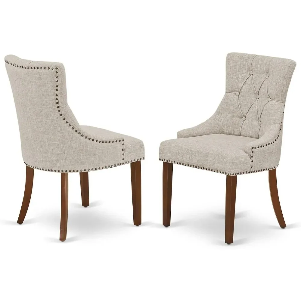 طقم طاولة مطبخ مكون من 3 قطع من East West Furniture مع طاولة مستطيلة ووصلة أوراق الفراشة، بما في ذلك كرسيين #3