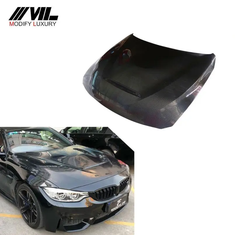 GT S Style Carbon Fiber Car Engine Hood Bonnet for BMW F80 M3 F82 M4