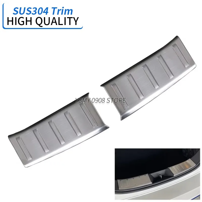 1PCS Car Interior Stainless Steel Accessories Rear Trunk Bumper Protective Scuff Plate for Nissan Leaf Ze1 10/2017~