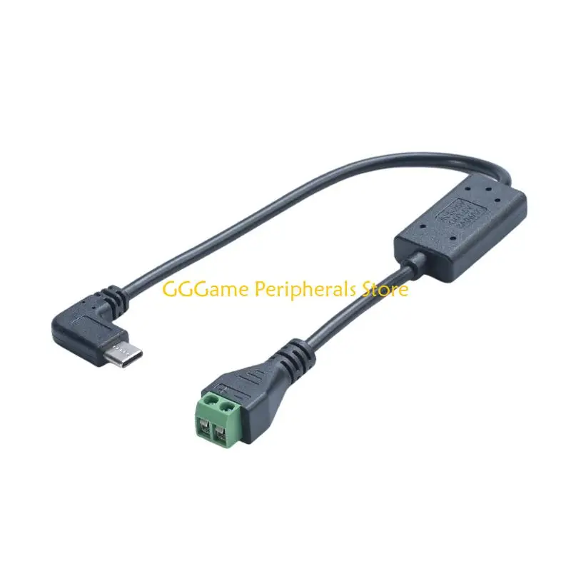 U55B Type C Male Cable Convert DC5V 25V To 5V Straight/Elbow For Fan Laptop Light