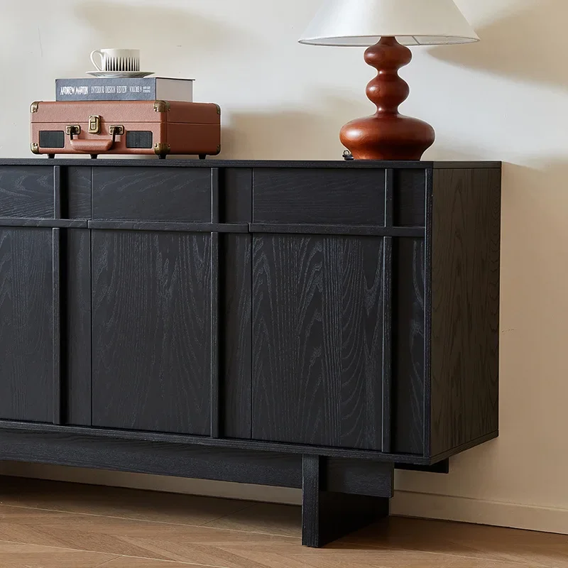 Mueble auxiliar de comedor de madera maciza, taquilla, mueble medieval contra la pared, mueble de entrada retro para salón