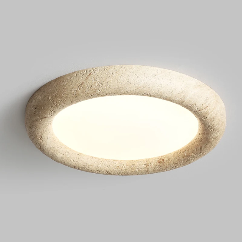 

WECUS Japanese Wabi Sabi LED Ceiling Lamps Children's Room Natural Stone Modern Home Decor Living Room Corridor Balcony Lighting