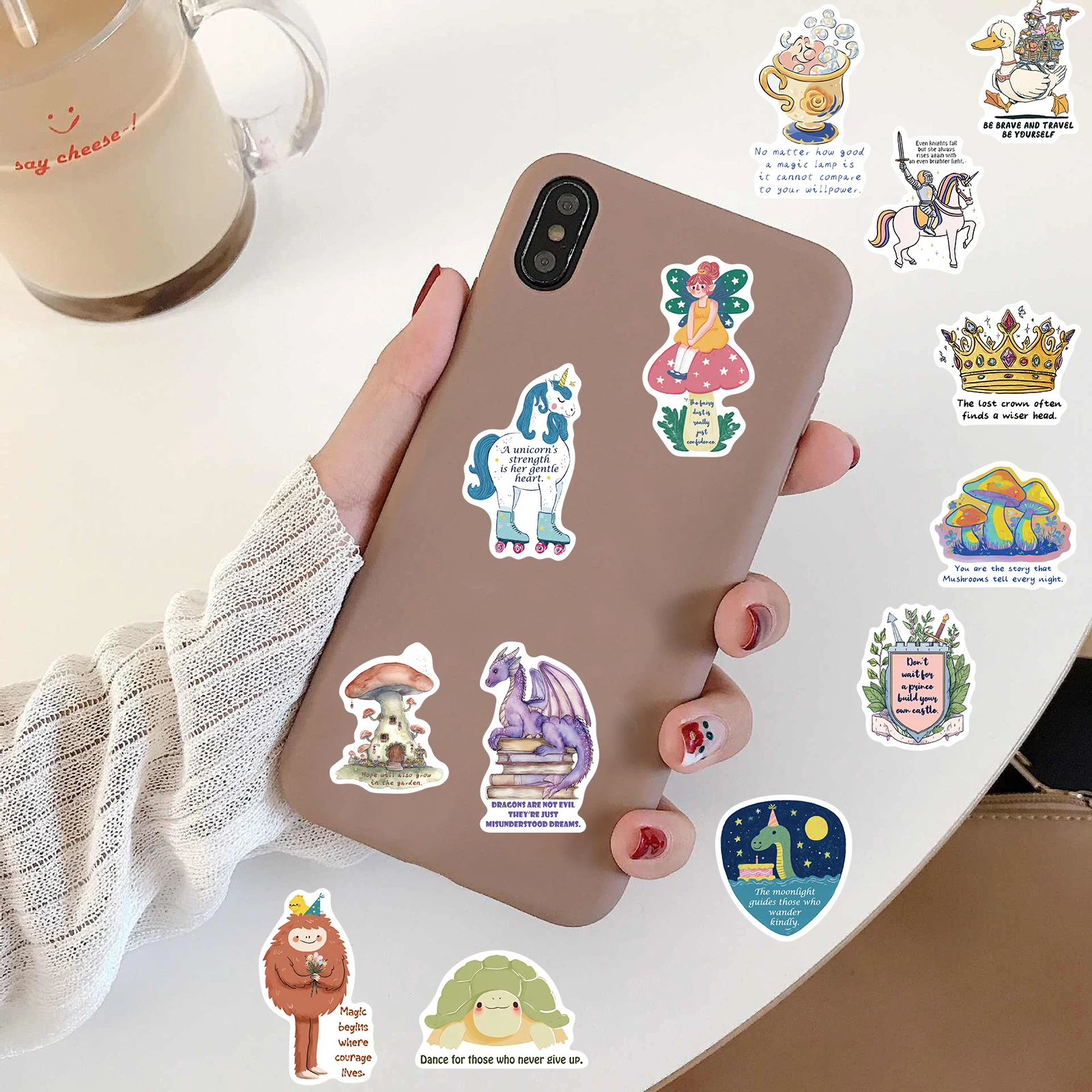 50 قطعة ملصقات ملهمة للحكاية الخيالية حقيبة الكمبيوتر المحمول القرطاسية القهوة سكرابوكينغ الديكور الأمتعة الكتابة على الجدران ملصق ﻿