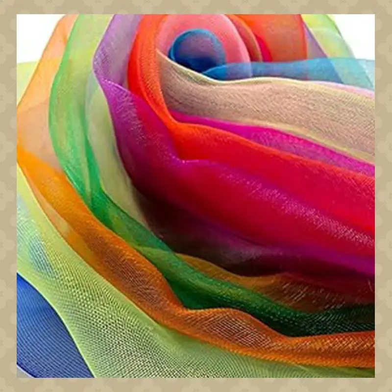 

Маленький шарф с градиентом цвета ABST, танцевальное представление, цветной подарок для детского сада, маленький квадратный шарф