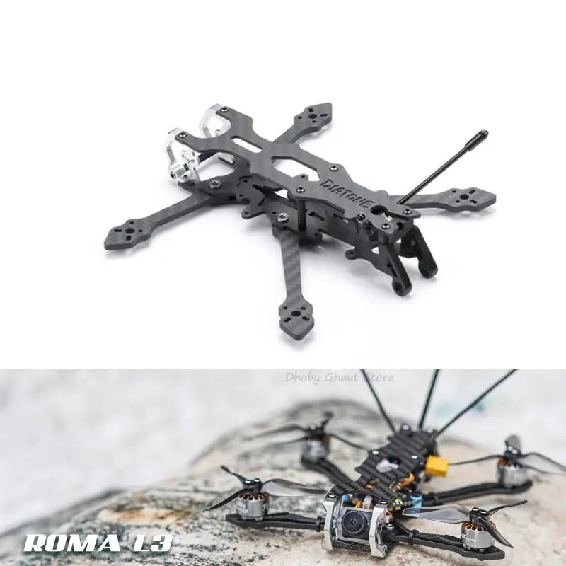 Roma L3 Frame Kit 3inch Long Range Light Weight 43g FPV Drone Part Frame Carbon Fiber Quad-axis Drop-resistant