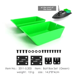 Attention!!! Flytec 2011-5.203 Fishing Bait Boat Green Bait Box Silo Accessories Set For Upgraded 2011-5 Fishing Bait Boat