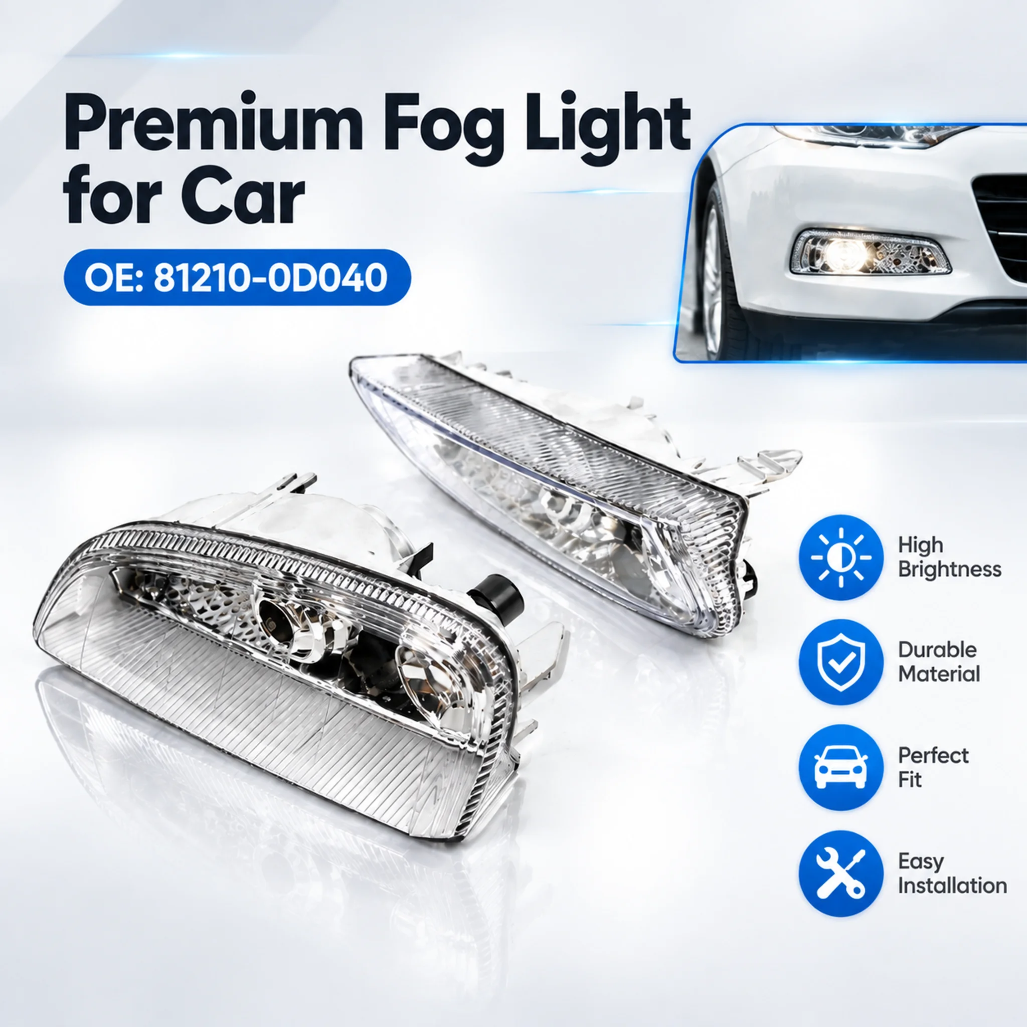 Gruppo luci diurne a LED impermeabili per paraurti anteriore esterno, per Porsche Cayenne 2007-2010, componente di ricambio per lampade DRL con elevata visibilità, struttura resistente, facile da