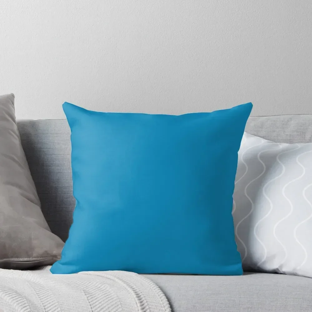 Solid Plain Blue (NCS) - `100 shades of Blue on Ozcushions Throw Pillow Couch Pillows pillow