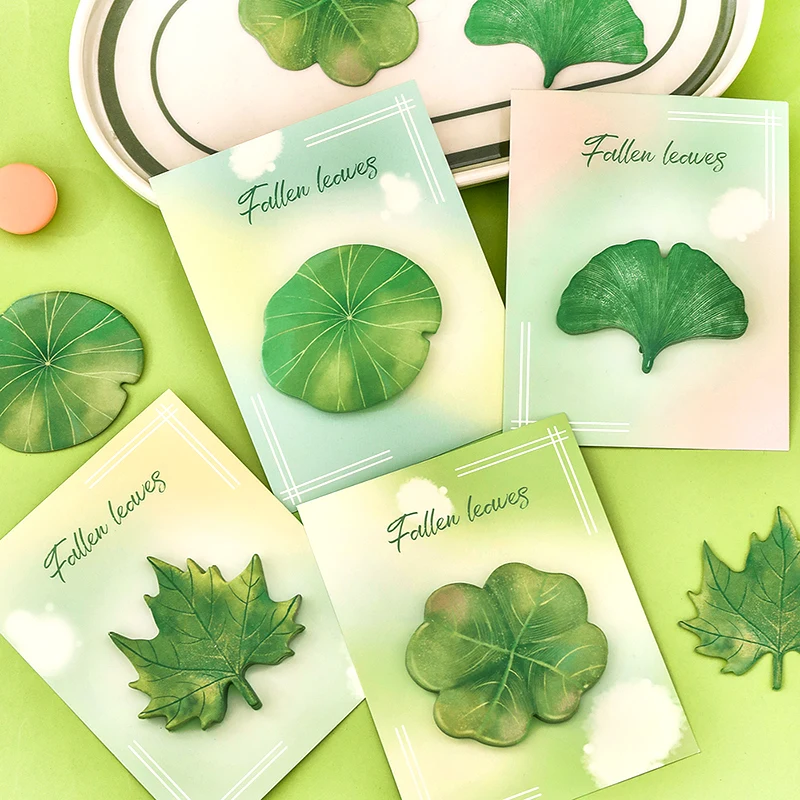 30 ورقة أوراق خضراء لوحات مذكرة بسيطة سكرابوكينغ ملصق اللوازم المدرسية آخر ملاحظات لاصقة مكتب القرطاسية