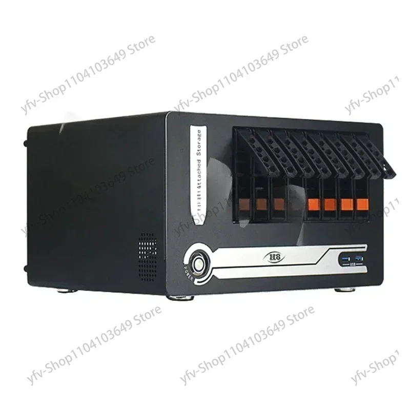 Home Storage Hot Plug Chassis 6bays Nas Server Case Nas-8  Sata Backplane Support Mini-itx Motherboard Black