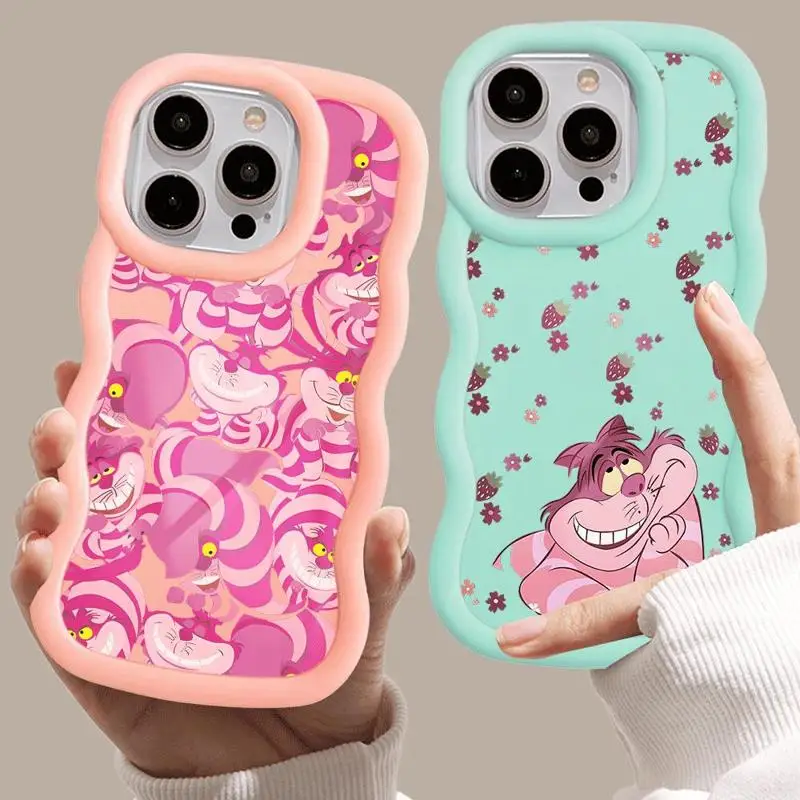 Alice In Wonderland Cheshire Cat Phone Case for Apple iPhone 11 13 Pro 15 Plus 14ProMax XS Max XR 8 7 12 Mini Shockproof Capa