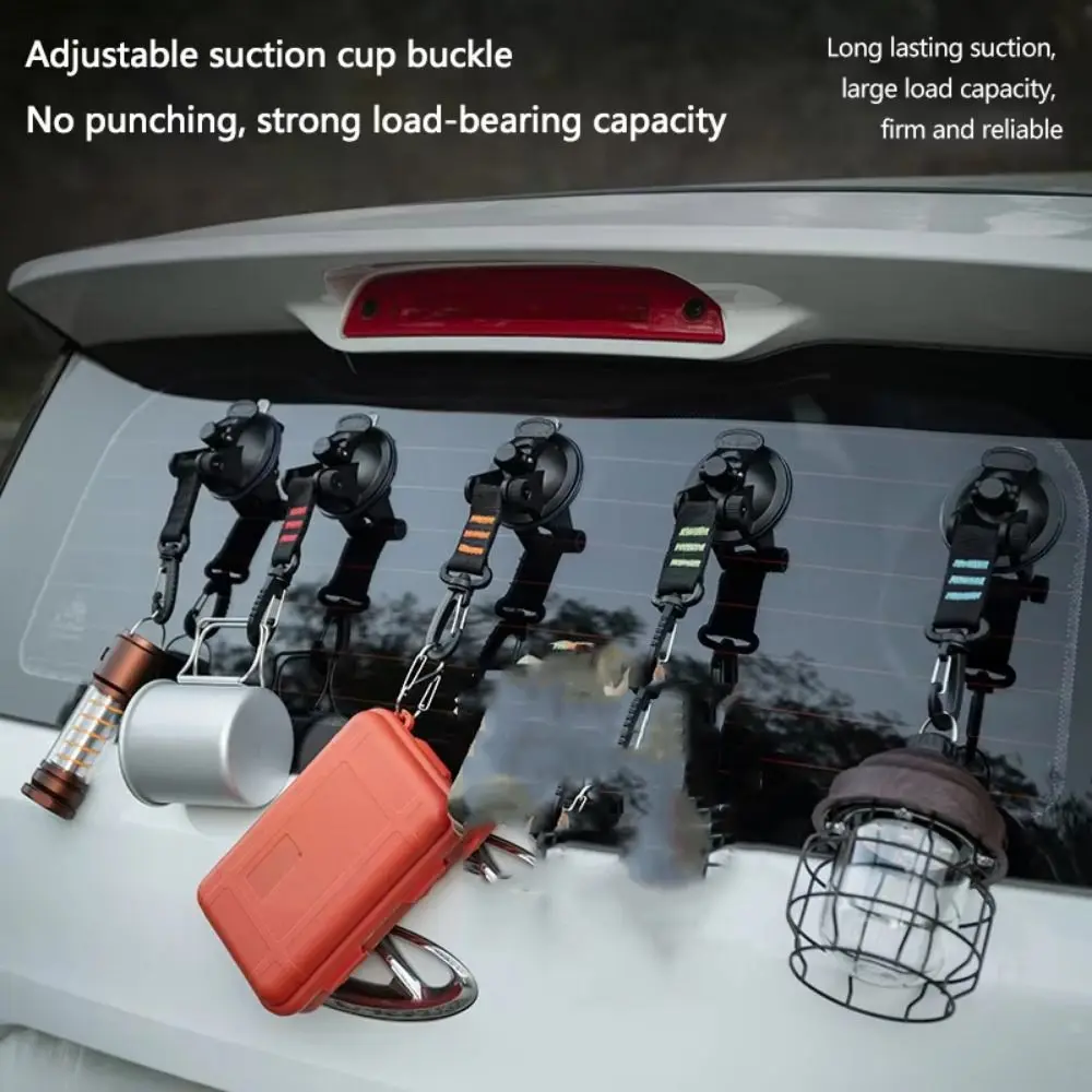 

Vacuum Car Tent Suction Cups 360° Rotating with Buckle Tent Fixing Hooks Multifunctional Strong Suction Tent Suckers Hook