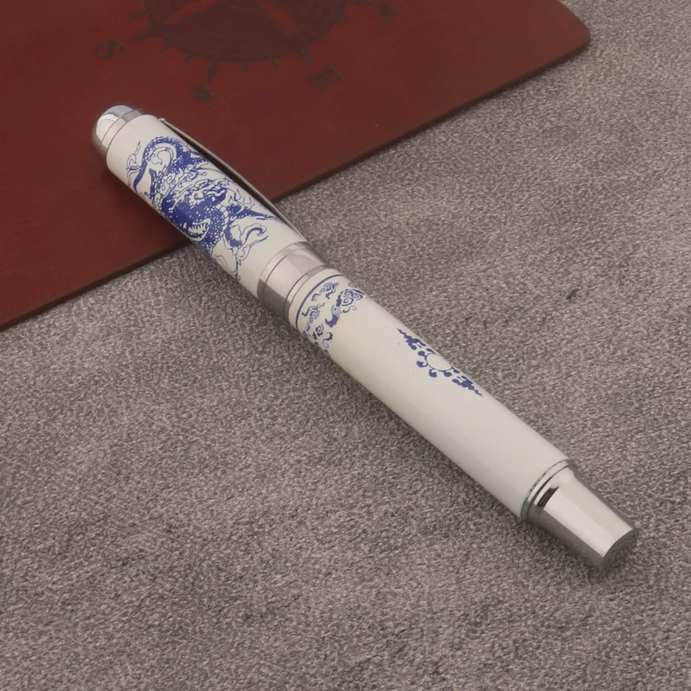 Blue And White dragon CHINESE Painting Rollerball Pen Stationery Office school supplies Writing