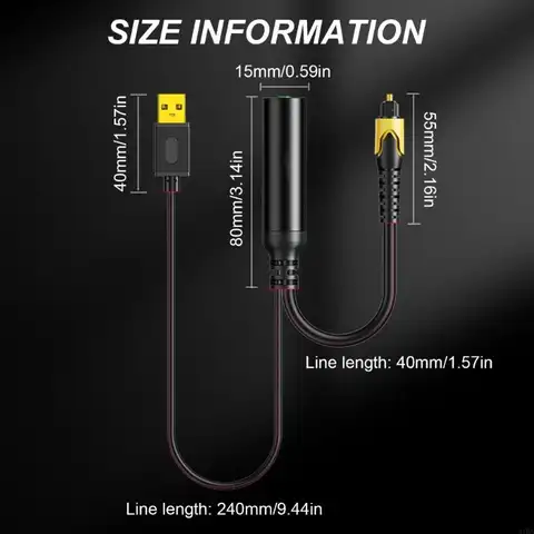 Digital ljud analog optisk kabel 3,5 mm till USB-konverteringsadapter Koaxial SPDIF TV-mottagare Digital optisk konverterare 8 best sales USB till SPDIF - №6