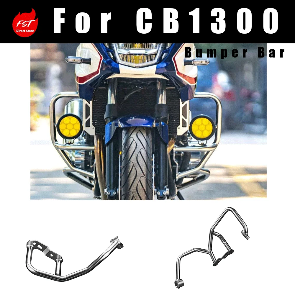 For 304 Stainless Steel Large Crash Bar & Small Engine Guard Bumper Modified Parts For  CB1300 Motorcycle