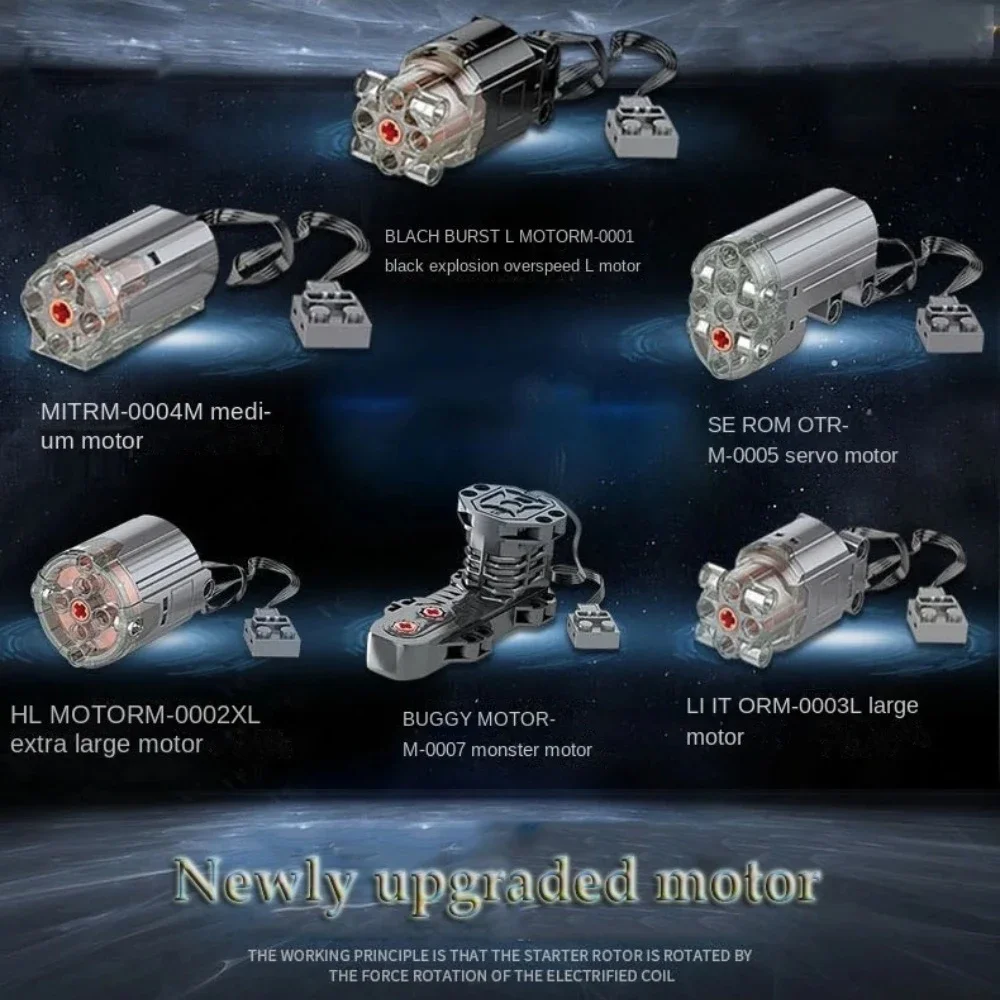 MOC Technische krachtfuncties M L XL Motor Gemodificeerde Legoeds-compatibel 8883 8882 88004 88003 Afstandsbediening Power Group Train