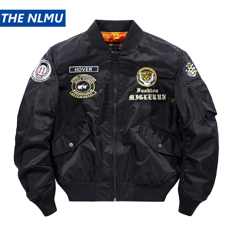 2024 Winter Bomber Jacket Men's Air Force MA 1 Tactical Baseball Jacket Coat Thick Motorcycle Aviator Varsity Jacket for Men