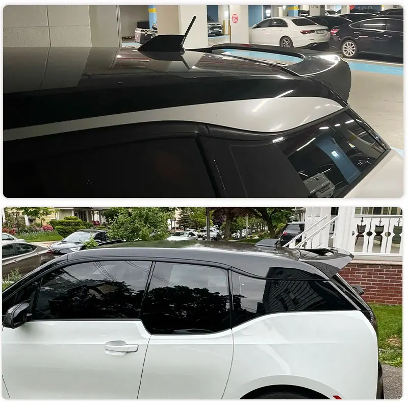 Carbon Fiber Car Rear Roof Spoiler Wings for BMW i3 i01 Hatchback 4-Door 2014-2020 Auto Rear Spoiler Tail Roof Wing Lip FRP