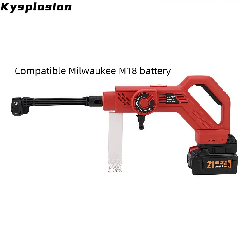 KYS 220Bar 6 IN 1 High Pressure Brushless Car Washer Gun Garden Cleaning Irrigation Tool For Dewalt 20V/Milwaukee M18 Battery