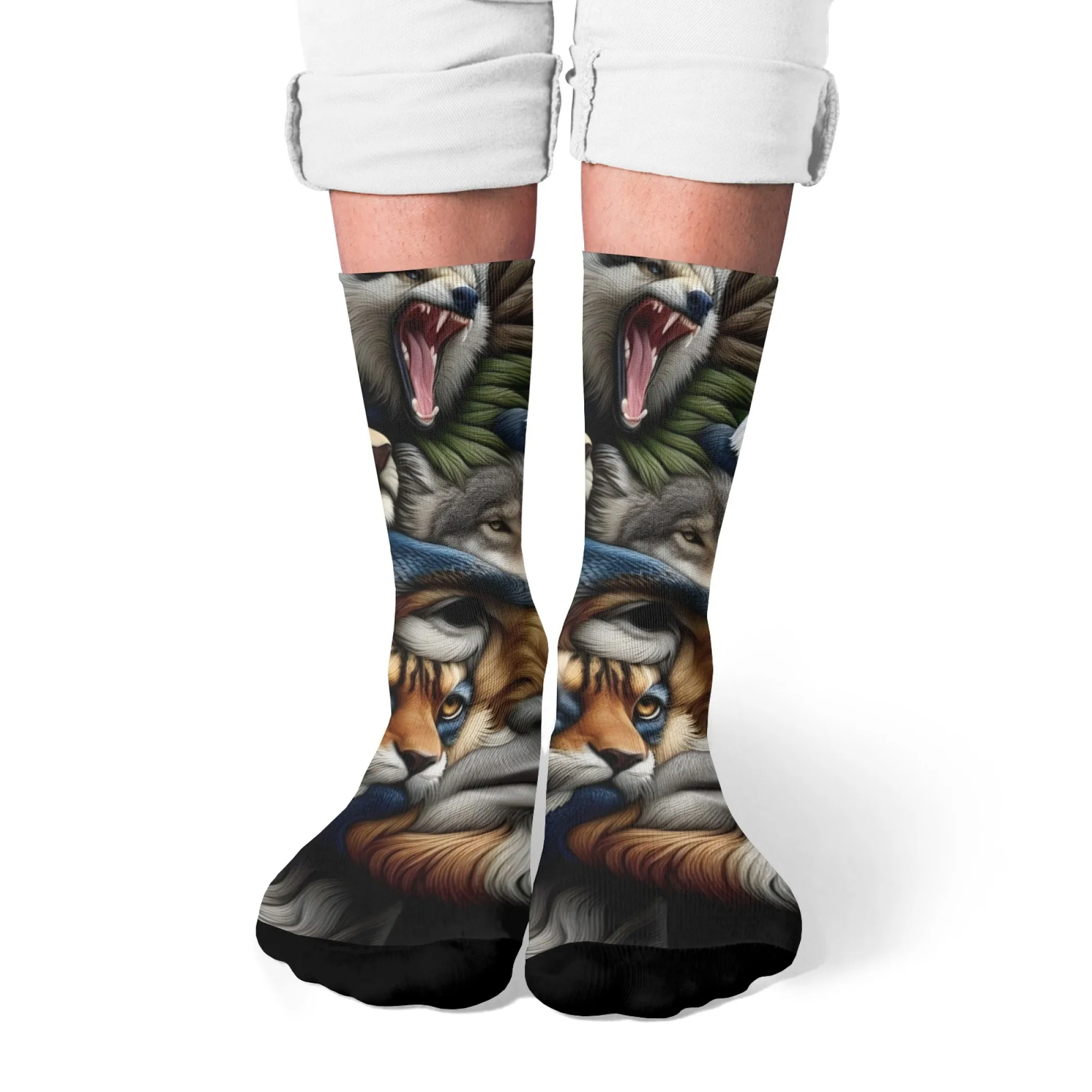 

Антропоморфные мужские носки с животным принтом, удобные дышащие нескользящие носки, новинка, носки в стиле Харадзюку в стиле ретро, подарок на вечеринку