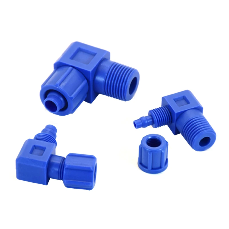 Quick Tightening Plastic Connector Corrosion Protection Blue Trachea Thread Elbow Joints PL8-02 Pneumatic Fast Fittings