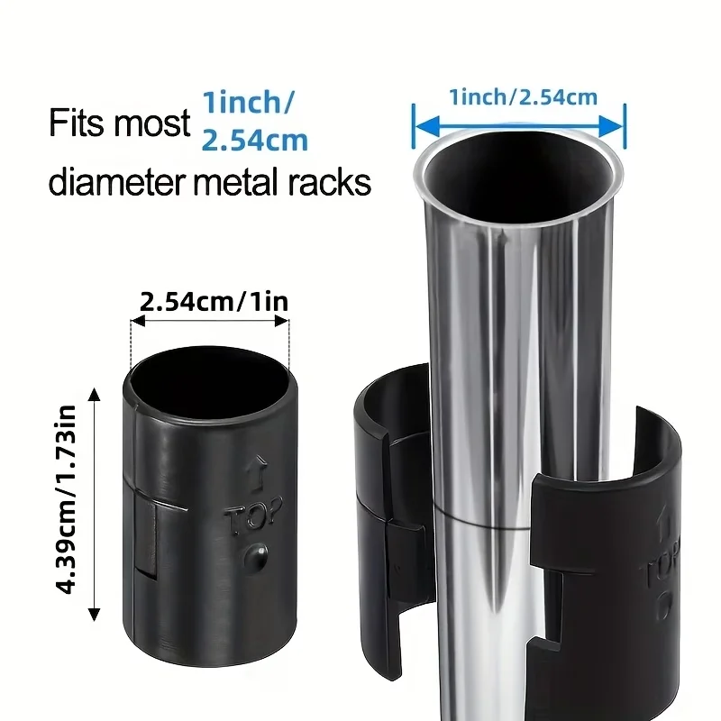 8 Pairs Wire Shelf Lock Clips for 1-inch Post Sleeves, Replacement Plastic Parts for Wire Shelving Systems