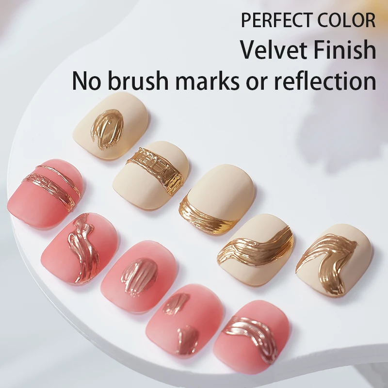 PERFFECT COLOR 12ml Non-Stick Matte Gel Top Coat Gel Polish Powder-Resist Matte Gel Top Coat for Long Lasting