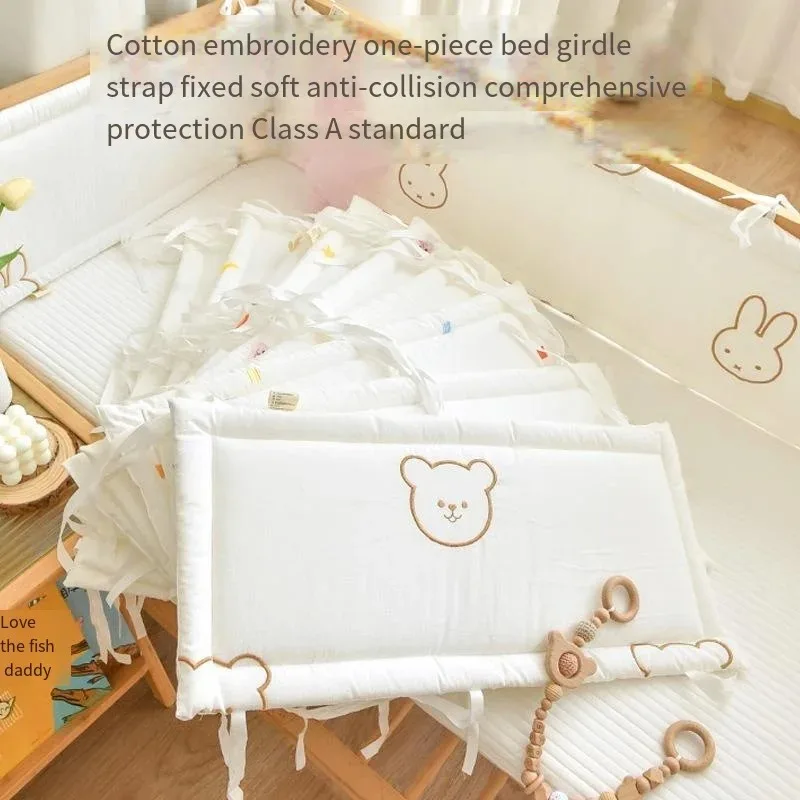 

Baby Bumper Chichonera Crib Cot Protector Infant Cotton Children's Bed Barriers Newborns Around Cushion Braid Cunas Para El Bebe