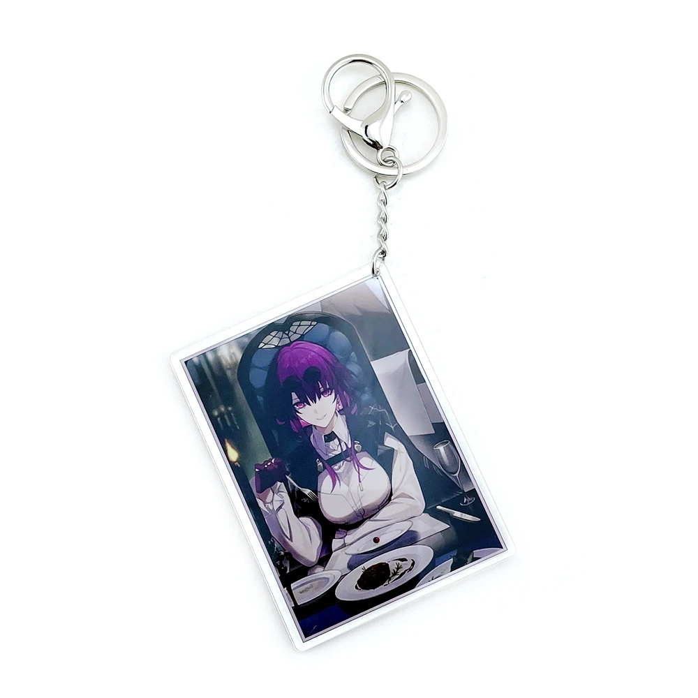 Honkai Star Rail Light Cone Patience Is All You Need character Kafka acrylic pendant hangs backpack charms card Key holder chain