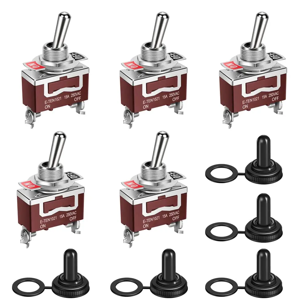 2/4 Uds 12V DC 30A resistente 250V AC 15A SPST 2 pines ON Off, interruptor de palanca marino impermeable adecuado para coches y yates