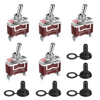 2/4Pcs 12V DC 30A Heavy Duty 250V AC 15A SPST 2 Pin ON Off，waterproof marine toggle switch suitable for cars and yachts