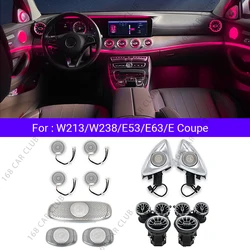 64 Colour LED Ambient Light For Mercedes Benz W213 W238 E53 E63 Coupe Car Air Vents 3D 4D Rotate Tweeter Speaker Decorative Lamp