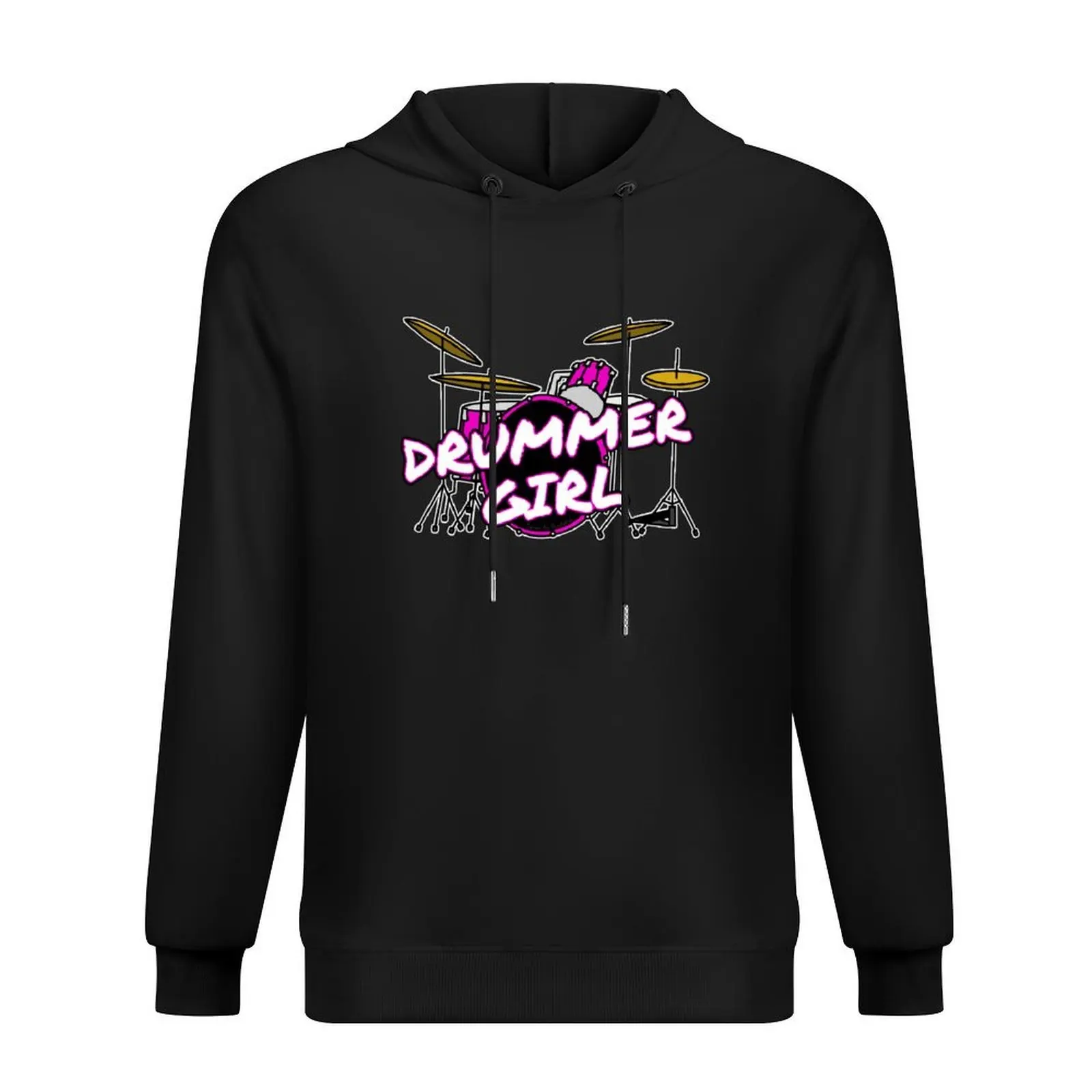 

Drummer Girl Drum Kit Female Musician Drumming Hoodie japanese style men wear men's clothing hoodie man