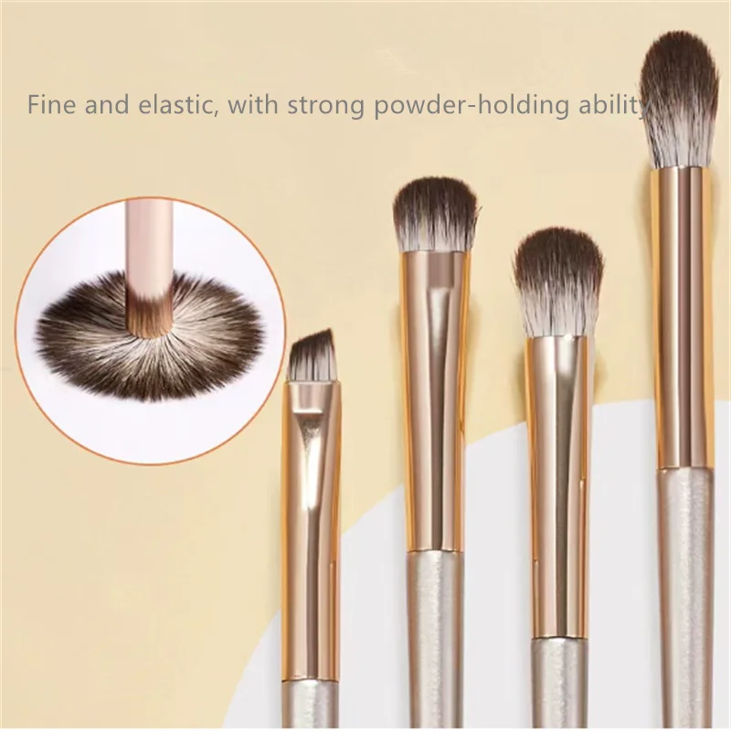 Super soft bristle eyeshadow brush set for beginners including eyeliner nose contour and detail blending brushes
