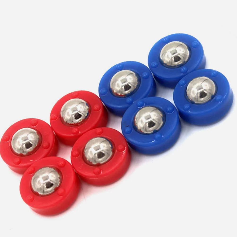 8 Pcs Mini Football Tabletop Shuffleboard Game Rolling Beads Equipment Free Sliding Balls Scroll Wheel Accessories Child