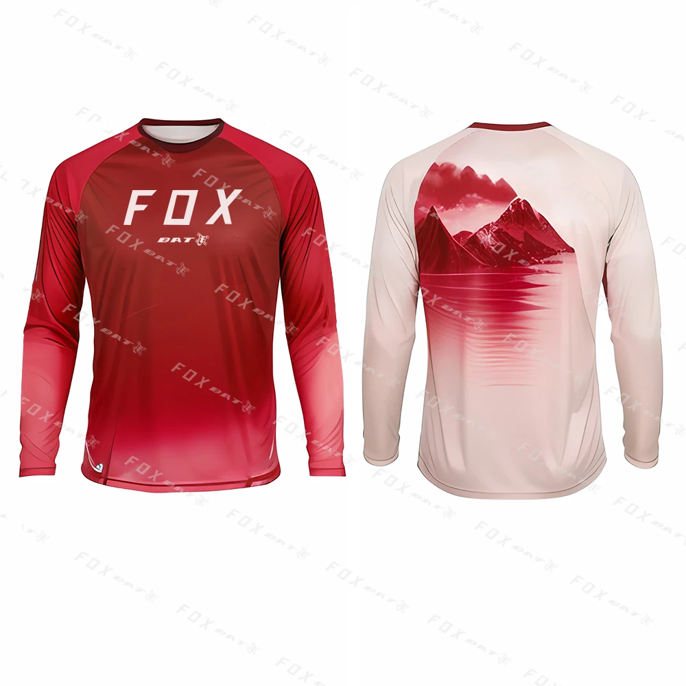 

Men's Cross Country Mountain Bike Jersey MTB Motocross Motorcycle Clothing BAT FOX T-Shirts Downhill Cycling Speedos Jersey