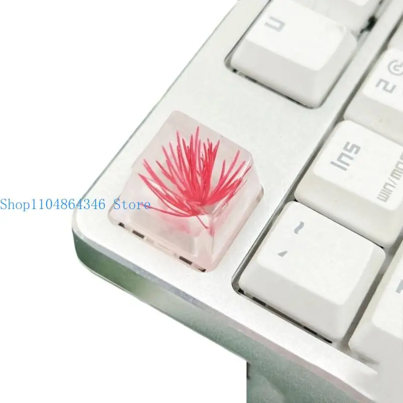 652F Pine Blossom Flower Resin Keycap for Mechanical Keyboards Offering Unique Visual Appeal ESC Keycap 1PC