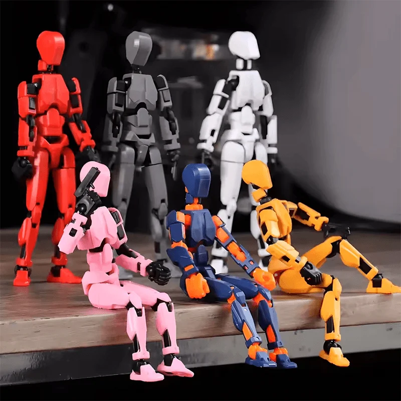 DIY Luminous T13 Multi-Jointed Movable Shapeshift หุ่นยนต์ 3D พิมพ์ Mannequin Lucky หุ่นยนต์และสุนัข Action Figures ของเล่นเด็กของขวัญ