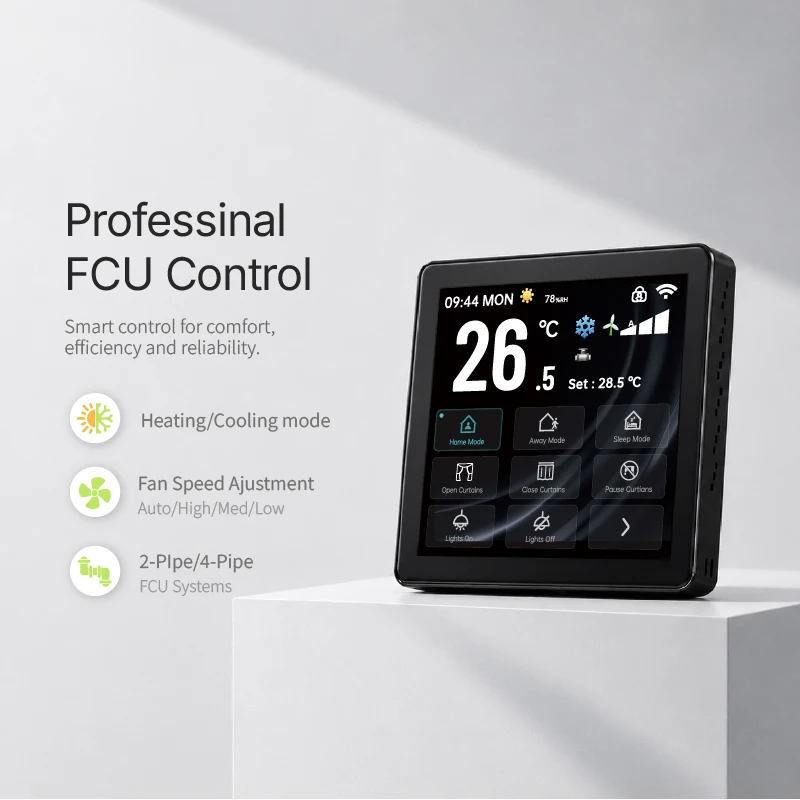 Zigbee/Wifi FCU Thermostat Scenes Switch Panel Fan Coil Unit Air Conditioner Temperature Controller Tuya Smart life App Remote
