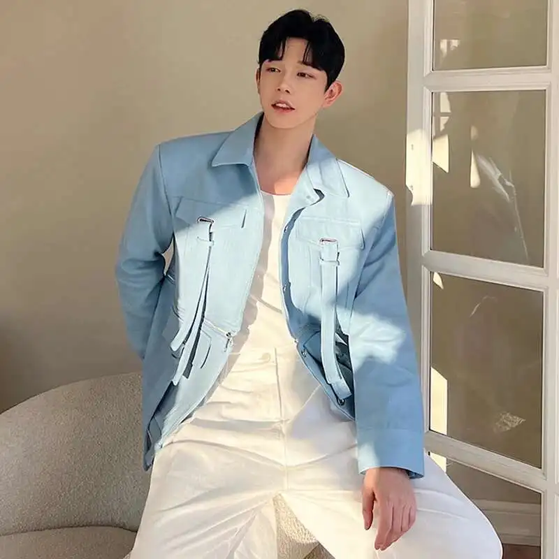 LUZHEN Spring Trendy Detachable Splicing Niche Design Casual Jacket Men\'s High Street Fashion Coat 2025 Original Clothes 9e722f