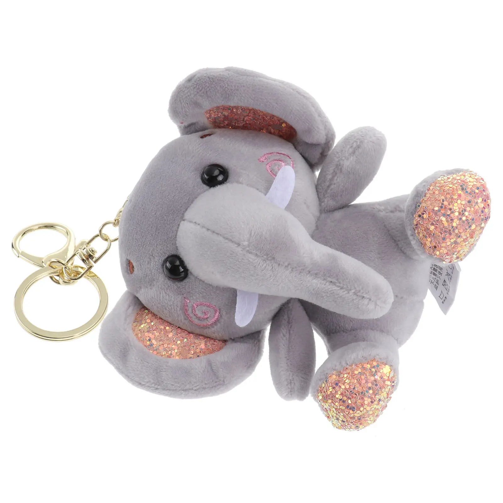 

Grey Elephant Keyring Pendant for Bag Car Keys Phone Decoration Gift Idea Birthday Valentine Graduation Key Holder Hanging
