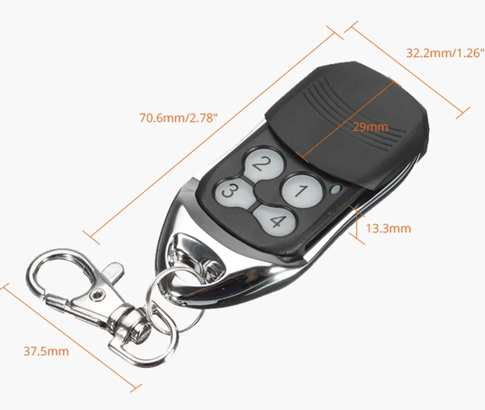Para Normstahl Crawford 433,92 MHz abridor de puerta de garaje 4 canales control de garaje 433 mhz código rodante puerta remota